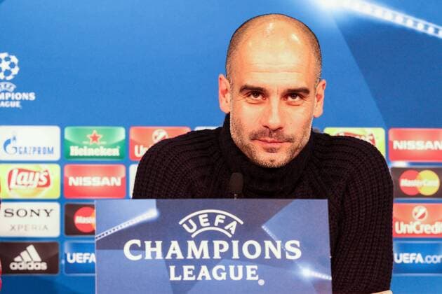 March 15, 2016 - Munich, Germany - FC Bayern München coach Pap Guardiola during the Uefa Champions League Round of 16 press conference PK Pressekonferenz BAYERN MUNICH - JUVENTUS on 15 03 16 at the Allianz Arena in Munich, Germany. Josep Guardiola Press Conference  - ZUMAn230