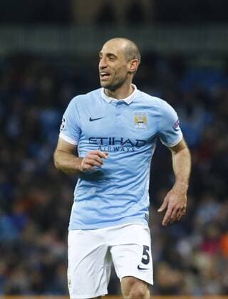 15.03.2016. Etihad Stadium, Manchester, England. Champions League. Manchester City versus Dynamo Kiev. Manchester City defender Pablo Zabaleta. xAlanxMartinx  ActionPlus11718453