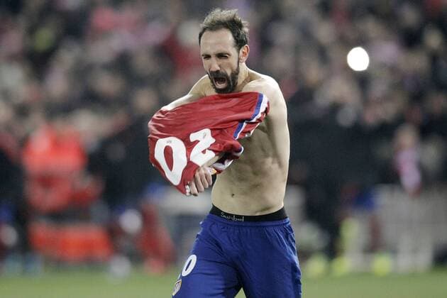 Fußball, Champions League, Atletico Madrid - PSV Eindhoven Atletico de Madrid s Juanfran Torres celebrates the victory in the UEFA Champions League match. March 15,2016.  (2016031525)