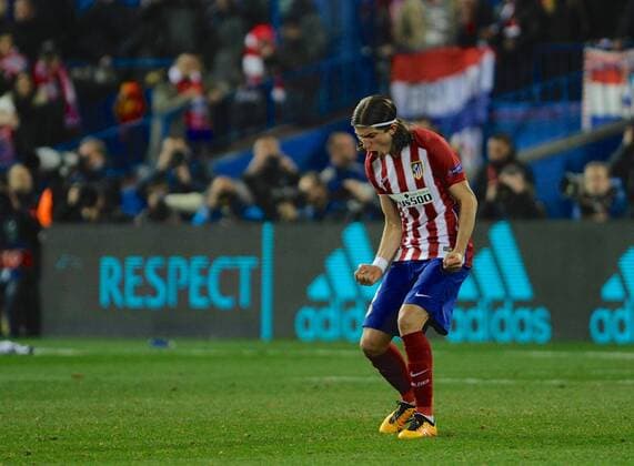 Atletico de Madrid Defender, Filipe Luis Karsmirski - FILIPE LUIS, number 3 . Round Round of 16 2nd leg of the CHAMPIONS league, soccer match between Atletico de Madrid - PSV Eindhoven at the Vicente Calderon estadium, Madrid - Spain by March 15, 2016. PHOTO: GregorioLopez.  xGregorioxLopezx x SOCCERxSPAINx
