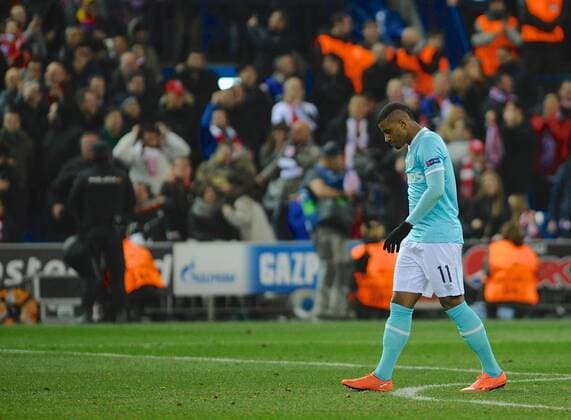 PSV Eindhoven Forward, Luciano Narsingh - LUCIANO NARSINGH, number 11 . Round Round of 16 2nd leg of the CHAMPIONS league, soccer match between Atletico de Madrid - PSV Eindhoven at the Vicente Calderon estadium, Madrid - Spain by March 15, 2016. PHOTO: GregorioLopez.  xGregorioxLopezx x SOCCERxSPAINx