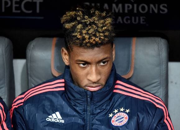 16.03.2016, xjhx, Fussball Champions League, FC Bayern Muenchen - Juventus Turin, emspor, v.l. Kingsley Coman (FC Bayern Muenchen) auf der Bank