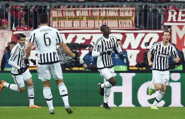 Fußball, Champions League 2015 2016, FC Bayern München - Juventus Turin Torjubel Paul Pogba 