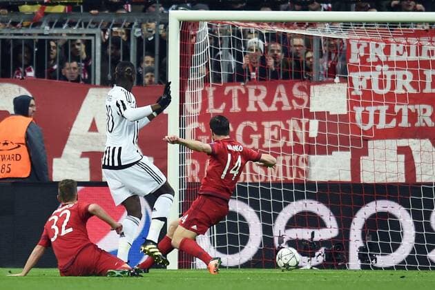 Fußball, Champions League 2015 2016, FC Bayern München - Juventus Turin Tor Paul Pogba 