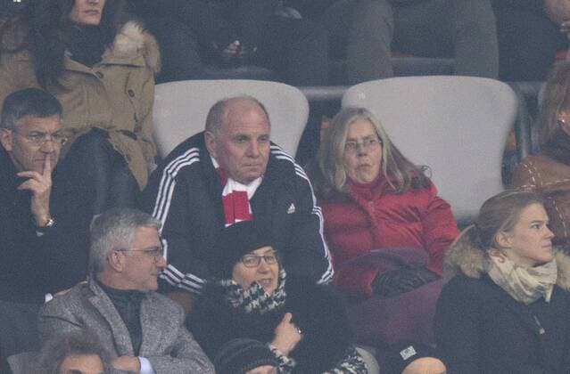 München, 16.03.2016, Allianz Arena Uli Hoeneß (FCB) mit Frau FC Bayern München vs. Juventus Turin mm
