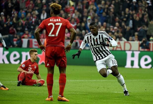 16.03.2016, xjhx, Fussball Champions League, FC Bayern Muenchen - Juventus Turin, emspor, v.l. Paul Pogba (Juventus Turin) Torjubel, Goal celebration, celebrate the goal zum 0:1