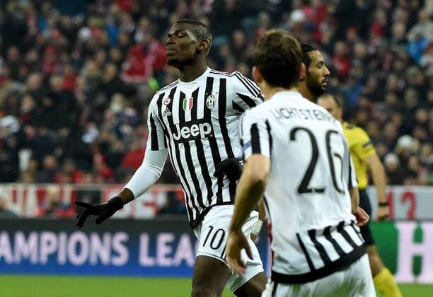 16.03.2016, xjhx, Fussball Champions League, FC Bayern Muenchen - Juventus Turin, emspor, v.l. Paul Pogba (Juventus Turin) Torjubel, Goal celebration, celebrate the goal zum 0:1