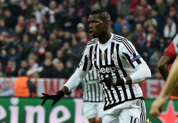 16.03.2016, xjhx, Fussball Champions League, FC Bayern Muenchen - Juventus Turin, emspor, v.l. Paul Pogba (Juventus Turin) Torjubel, Goal celebration, celebrate the goal zum 0:1
