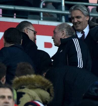16.03.2016, xjhx, Fussball Champions League, FC Bayern Muenchen - Juventus Turin, emspor, v.l. Karl-Heinz ãKalleÒ Rummenigge (Vorstandsvorsitzender FC Bayern Muenchen), Ulrich Uli Hoeness Hoeneß Hoenes (FC Bayern Muenchen)