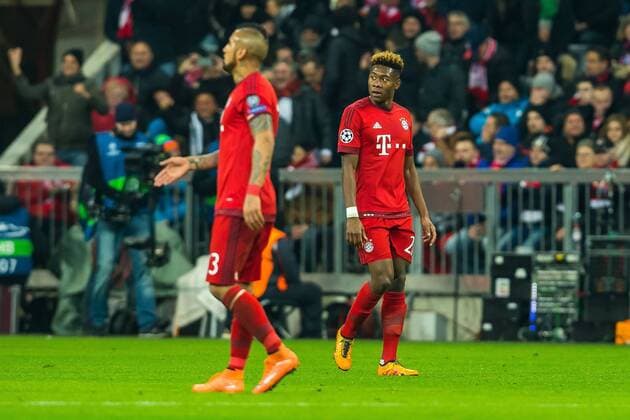 Mittwoch 16.03.2016, CL, UEFA Champions League, Saison 2015 2016, Achtelfinale Rueckspiel in Muenchen, FC Bayern Muenchen - Juventus Turin, David Alaba (FC Bayern 27) enttaeuscht, enttaeuschung, DeFodi507