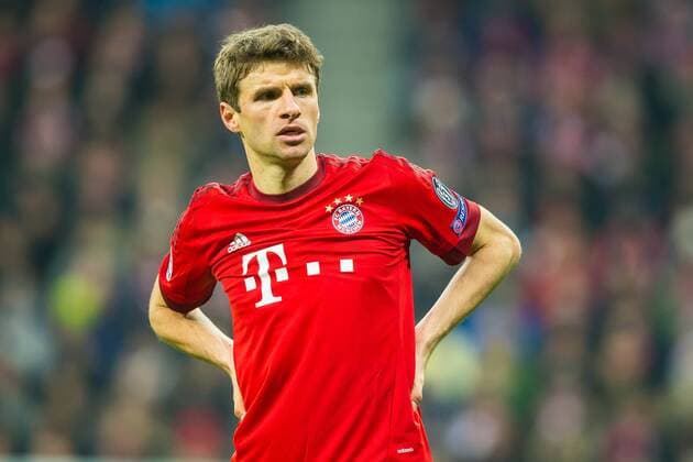 Mittwoch 16.03.2016, CL, UEFA Champions League, Saison 2015 2016, Achtelfinale Rueckspiel in Muenchen, FC Bayern Muenchen - Juventus Turin, Thomas Mueller (FC Bayern 25) DeFodi507