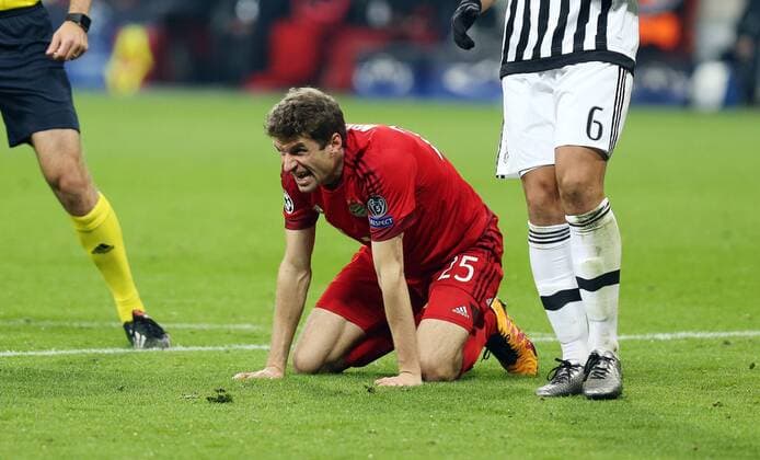 FC Bayern München - Juventus Turin Deutschland, München, 16.03.2016, Fussball, UEFA Champions League, Saison 2015 2016, Achtelfinale, Rückspiel, FC Bayern München - Juventus Turin: Thomas Müller (FC Bayern München).