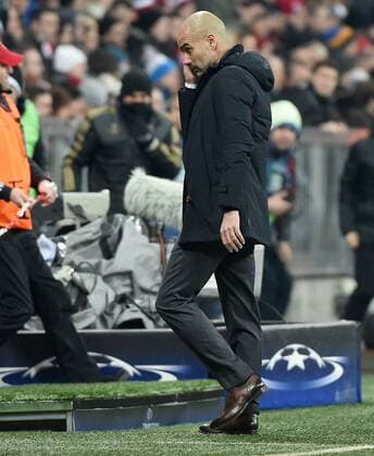 16.03.2016, xjhx, Fussball Champions League, FC Bayern Muenchen - Juventus Turin, emspor, v.l. Josep Pep Guardiola (Trainer FC Bayern Muenchen) enttaeuscht, enttaeuscht schauend, dissapointed