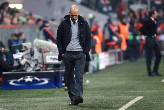 Trainer Pep Guardiola (FC Bayern) nachdenklich Fussball UEFA Champions League FC Bayern München - Juventus Turin 16.03.2016