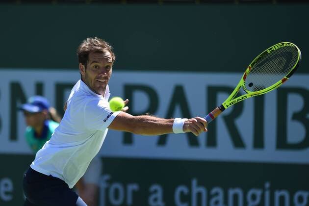 Marin Cilic (Cro), Richard Gasquet (Fra) - Tennis, Indian Wells 2016 - 16 03 2016 TennisMagazine Panoramic 