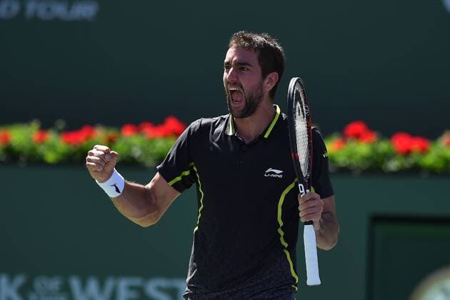 Marin Cilic (Cro), Richard Gasquet (Fra) - Tennis, Indian Wells 2016 - 16 03 2016 TennisMagazine Panoramic 