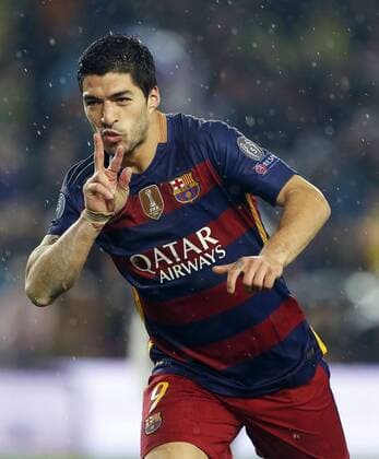 Themen der Woche SPORT FC Barcelona Barca Uruguayan forward Luis Suarez celebraetes his goal before Arsenasl FC during a Champions League round 16 match held at Camp Nou stadium in Barcelona, Catalonia, Spain, 16 March 2016. BARCELONA VS ARSENAL !ACHTUNG: NUR REDAKTIONELLE NUTZUNG!  BAR018 20160316-635937637217174982