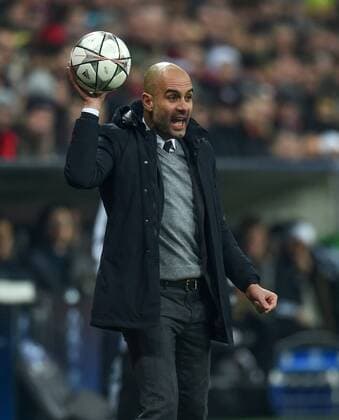 FUSSBALL CHAMPIONS LEAGUE SAISON 2015 2016 ACHTELFINALE RUECKSPIEL FC Bayern Muenchen - Juventus Turin 16.03.2016 Trainer Pep Guardiola (FC Bayern Muenchen) engagiert an der Seitenlinie 