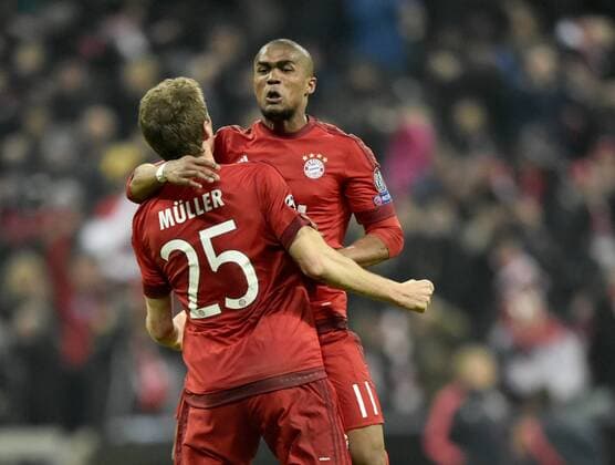 TOR zum Ausgleich 2:2 und zur Verlängreung durch Thomas Müller FC Bayern München Torjubel FC Bayern München FCB vs Juventus Turin UEFA Champions-League CL Achtelfinale Rückspiel Saison 2015 2016 München Allianz Arena 16.03.2016 FC Bayern München FCB vs Juventus Turin