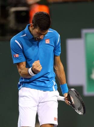 March 15, 2016: Novak Djokovic of Serbia in action against Philipp Kohlschreiber of Germany at the 2016 BNP Paribas Open at Indian Wells Tennis Garden in Indian Wells, California. TENNIS 2016: BNP Paribas Open MAR 15 - ZUMAcb8_