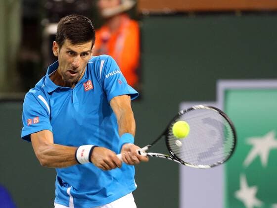 March 15, 2016: Novak Djokovic of Serbia returns a shot against Philipp Kohlschreiber of Germany at the 2016 BNP Paribas Open at Indian Wells Tennis Garden in Indian Wells, California. TENNIS 2016: BNP Paribas Open MAR 15 - ZUMAcb8_
