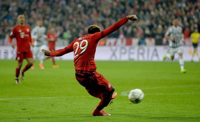 16.03.2016, xjhx, Fussball Champions League, FC Bayern Muenchen - Juventus Turin, emspor, v.l. Kingsley Coman (FC Bayern Muenchen) Goal scored, Tor zum 4:2