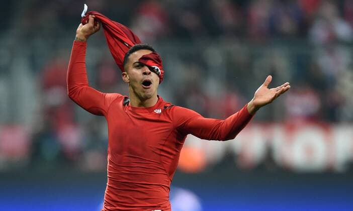 FUSSBALL CHAMPIONS LEAGUE SAISON 2015 2016 ACHTELFINALE RUECKSPIEL FC Bayern Muenchen - Juventus Turin 16.03.2016 Thiago Alcantara (FC Bayern Muenchen) bejubelt seinen Treffer zum 3:2 