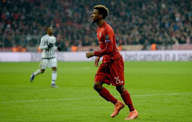 16.03.2016, xjhx, Fussball Champions League, FC Bayern Muenchen - Juventus Turin, emspor, v.l. Kingsley Coman (FC Bayern Muenchen) Torjubel, Goal celebration, celebrate the goal zum 4:2