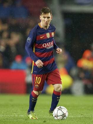 Lionel Messi of FC Barcelona Barca during the UEFA Champions League round of 16 match between FC Barcelona and Arsenal on March 16, 2015 at the CampNou stadium in Barcelona, Spain. FC Barcelona v Arsenal UEFA Champions League 2015 2016 xVIxxIVx 5168700