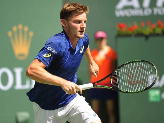 16 March 2016: 15th seed, David Goffin (BEL) in action defeating 3rd seed Stan Stanislas Wawrinka (SUI) at the BNP Paribas Open played at the Indian Wells Tennis Garden, Indian Wells, CA (Photo by Cynthia Lum Icon Sportswire) TENNIS: MAR 16 BNP Paribas Open Icon250031616218 EDITORIAL USE ONLY