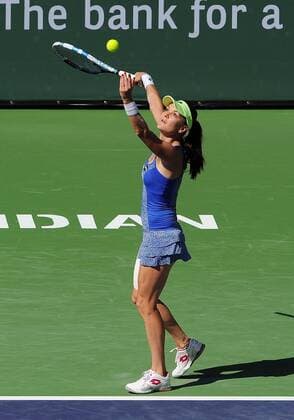 16 Mar. 2016: Agnieszka Radwanska (POL) serving during a quarterfinals match against Petra Kvitova (CZE) during the BNP Paribas Open played at the Indian Wells Tennis Garden in Indian Wells, CA. (Photo By John Cordes Icon Sportswire) TENNIS: MAR 16 BNP Paribas Open Icon506160316026 EDITORIAL USE ONLY
