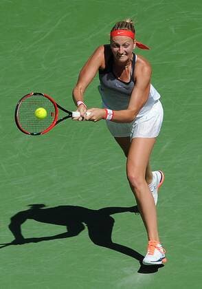 16 Mar. 2016: Petra Kvitova (CZE) in action during a quarterfinals match against Agnieszka Radwanska (POL) during the BNP Paribas Open played at the Indian Wells Tennis Garden in Indian Wells, CA. (Photo By John Cordes Icon Sportswire) TENNIS: MAR 16 BNP Paribas Open Icon506160316002 EDITORIAL USE ONLY