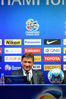 GUANGZHOU, CHINA - MARCH 16: (CHINA OUT) Mihailo Petrovic, head coach of Urawa Red Diamonds, attends a press conference PK Pressekonferenz after the AFC Champions League Group H match between Guangzhou Evergrande and Urawa Red Diamonds on March 16, 2016 in Guangzhou, China.  CFP481257680 