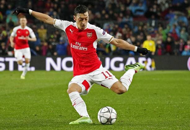 March 16, 2016 - Barcelona, Catalonia, Spain - BARCELONA -march 16- SPAIN: Mesut Ozil during the match between FC Barcelona Barca and Arsenal FC, corresponding to the second legh of the 1 8 final of the Champions League, played at the Camp Nou Stadium, on march 16, 2016. Uefa Champions League Round of 16: Barcelona vs Arsenal  - ZUMAn230