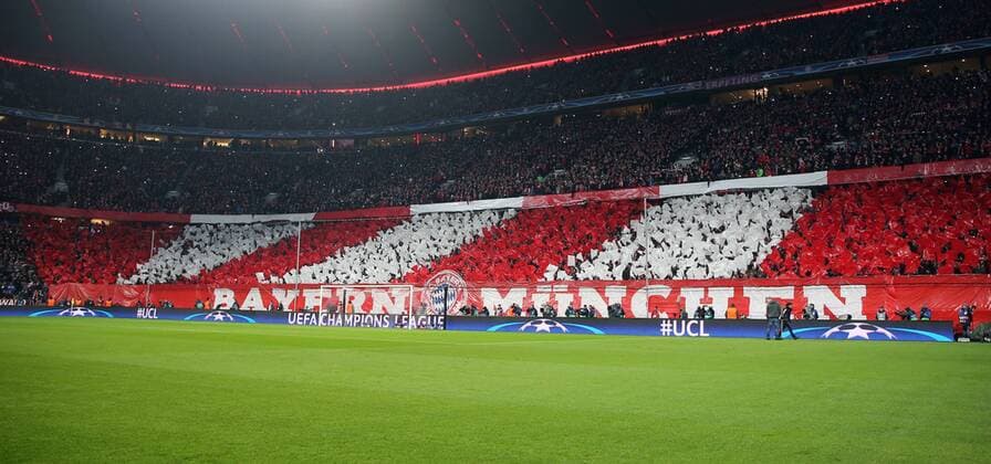 München Fußball Champions League Bayern München vs. Juventus Turin, Feature Choreographie der bayrischen Fans