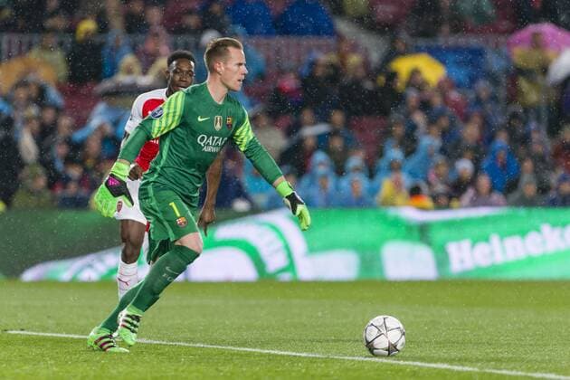SPAIN - 16th Mar: Marc-Andre Ter Stegen during the UEFA Champions League round of 16, second Leg match between FC Barcelona Barca - Arsenal FC, played at Camp Nou Stadium on 16th Mar 2016 in Barcelona, Spain. (Credit: Mikel Trigueros Urbanandsport Cordon Press)  xMikelxTriguerosx xSPAINx-xFCxBarcelonax-xArsenalxFCx-xChampionsxLeaguex-x2015 16x