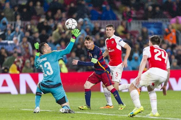 SPAIN - 16th Mar: Lionel Messi goal action during the UEFA Champions League round of 16, second Leg match between FC Barcelona Barca - Arsenal FC, played at Camp Nou Stadium on 16th Mar 2016 in Barcelona, Spain. (Credit: Mikel Trigueros Urbanandsport Cordon Press)  xMikelxTriguerosx xSPAINx-xFCxBarcelonax-xArsenalxFCx-xChampionsxLeaguex-x2015 16x