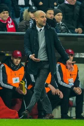Mittwoch 16.03.2016, CL, UEFA Champions League, Saison 2015 2016, Achtelfinale Rueckspiel in Muenchen, FC Bayern Muenchen - Juventus Turin, 4:2, Trainer Pep Guardiola (FC Bayern) DeFodi507