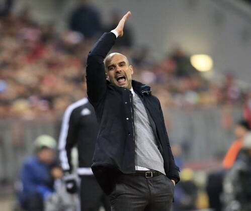 16.03.2016, Fussball Championsleague 2015 2016, Achtelfinale Rückspiel, FC Bayern München - Juventus Turin, in der Allianzarena München. Trainer Pep Guardiola (FC Bayern München) in Rage. 