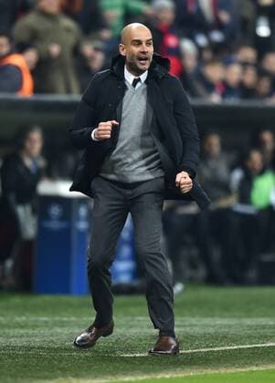 16.03.2016, Fussball, Saison 2015 2016, Champions League, Achtelfinale, FC Bayern Muenchen - Juventus Turin 4:2 n.V., Jubel Trainer Pep Guardiola (Bayern Muenchen)