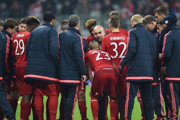 16.03.2016, Fussball, Saison 2015 2016, Champions League, Achtelfinale, FC Bayern Muenchen - Juventus Turin 4:2 n.V., Trainer Pep Guardiola (Bayern Muenchen), mi., während der Pause zur Verlängerung