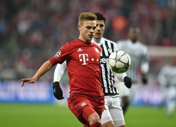 16.03.2016, Fussball, Saison 2015 2016, Champions League, Achtelfinale, FC Bayern Muenchen - Juventus Turin 4:2 n.V., Joshua Kimmich (Bayern Muenchen), li., gegen Alvaro Morata (Juventus Turin)