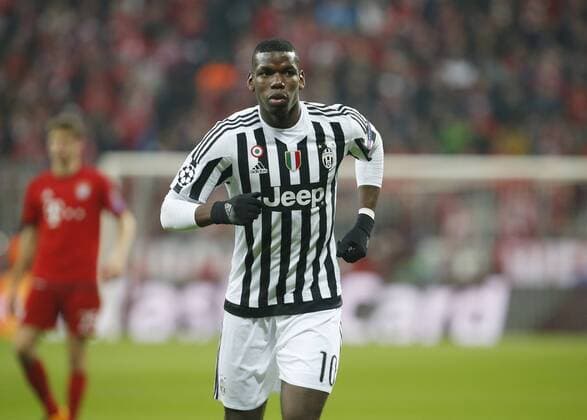 Paul Pogba (Juve) . FC Bayern München-Juventus Turin . München, GER, 16.03.2016, Achtelfinale Rückspiel, Fussball-Champions League 2015-2016 .