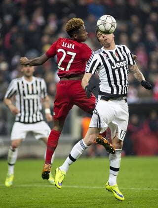 David Alaba (Bayern), Mario Mandzukic (Juve) 16.03.2016, München, Bayern München vs. Juventus Turin Â