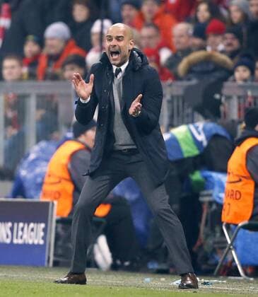 GUARDIOLA Pep Trainer Team FC Bayern Muenchen UEFA Champions League Achtelfinale FC Bayern Muenchen-Juventus 4 : 2 am 16. Maerz 2016 in Muenchen 