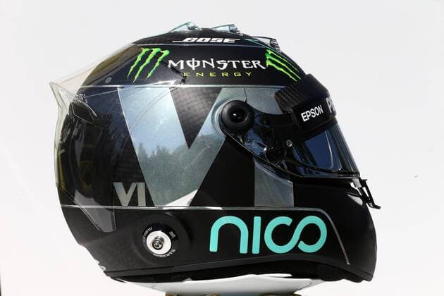 Motorsport, Formel 1, GP Australien, Fahrerhelme in Melbourne Australian Grand Prix, Melbourne 17 - 20 March 2016 Australian Grand Prix, Melbourne 17 - 20 March 2016 17.03.2016 - The helmet of Nico Rosberg (GER) Mercedes AMG F1 W07 Hybrid 