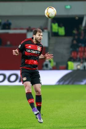 Leverkusen Admir Mehmedi (Bayer 04 Leverkusen 14) bei einem Kopfball beim Europa League Achtelfinal-Spiel zwischen Bayer 04 Leverkusen und FC Villareal am 17.03.2016, Copyright: Schülerx xEibner-Pressefoto EP_jse