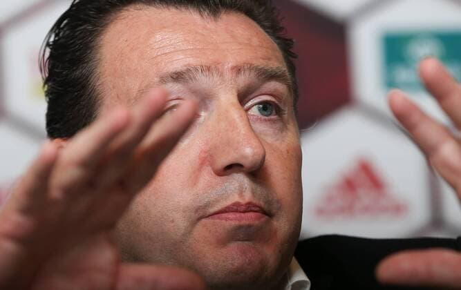 Belgium s head coach Marc Wilmots pictured during a press conference PK Pressekonferenz of Belgian national soccer team Red Devils head coach, Friday 18 March 2016, at the headquarters of the federation KBVB-URBSFA, in Brussels. Red Devils will play a friendly game against Portugal on 29 March, a preparation for upcoming Euro2016. VIRGINIExLEFOUR  x04814325x