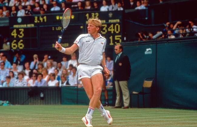 Der deutsche Tennisspieler Boris Becker, Deutschland 1980er Jahre. German tennis player Boris Becker, Germany 1980s. UnitedArchives69988387