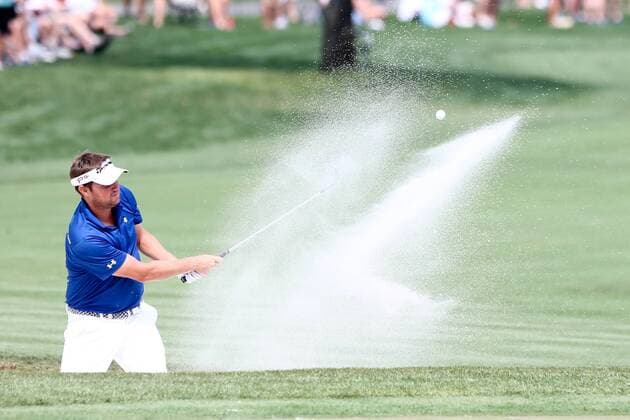 March 18, 2016 - Orlando, Florida, United States - Mark Hubbard hits out of a bunker on the 6th hole during the second round of the Arnold Palmer Invitational at Bay Hill Club & Lodge. PGA Golf Herren 2016 - Arnold Palmer Invitational - Round 2 - ZUMAw109